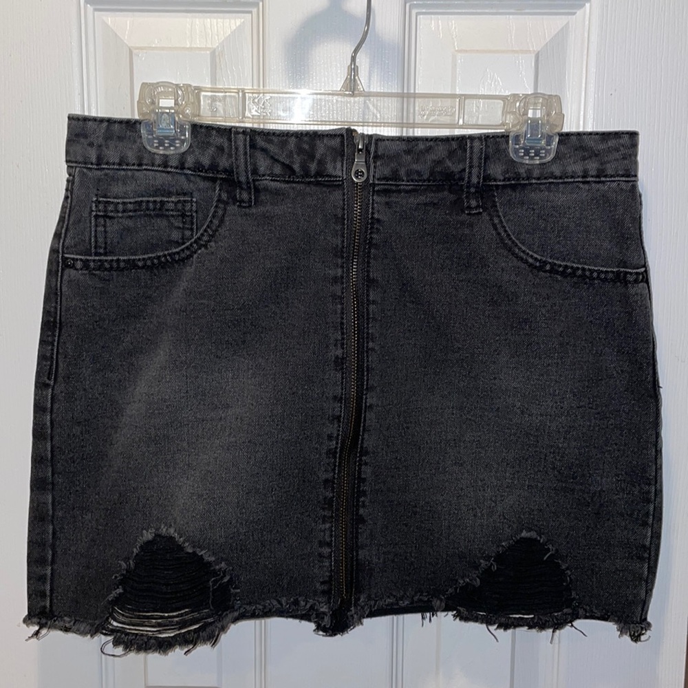 Black Jean Skirt